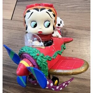 Betty Boop Christmas Airplane Ornament King Features 2000 Fleischer Syndicate